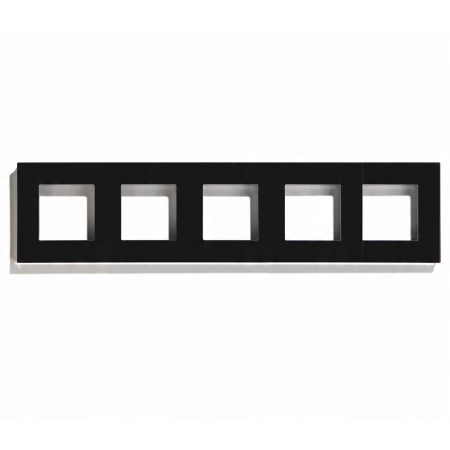 Ramka szklana CZARNA 5-polowa do systemu RTX SH