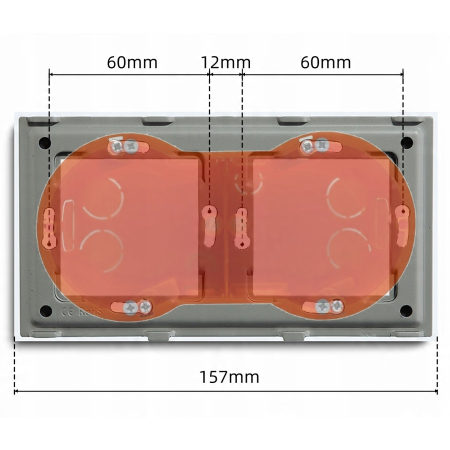 Gniazdko ścienne moduł USB 2x 3A system RTX SH