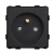 Gniazdko ścienne wkład 230V czarne System RTX SH