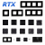 Ramka szklana CZARNA 2-polowa do systemu RTX SH