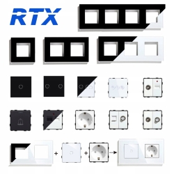 Włącznik światła- przycisk chwilowy 1P mechaniczny wkład czarny RTX SH