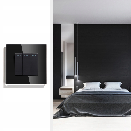 Włącznik światła 3P mechaniczny wkład czarn RTX SH