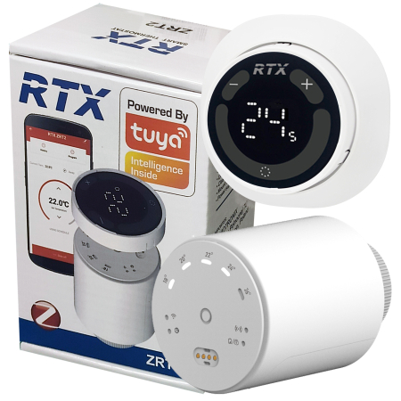 Głowica Termostat RTX do Grzejnika i Podłogówki +Zdalny Czujnik ZigBee TUYA