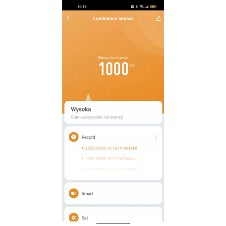 Czujnik Natężenia Światła Luksomierz Zigbee Tuya