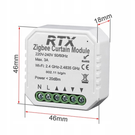 Sterownik Rolet Tuya Zigbee Tuya Dopuszkowy