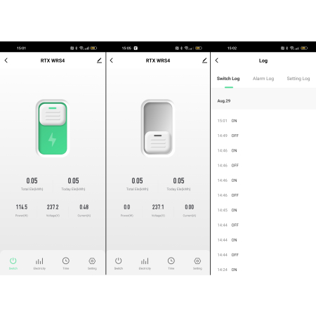 Przekaźnik Sterownik TUYA 40A DIN WiFi POMIAR ENER