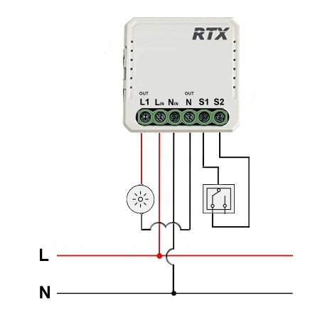 Moduł Przekażnik Światła Sterownik Oświetlenia 1OB. WiFi TUYA Smart RTX Eco