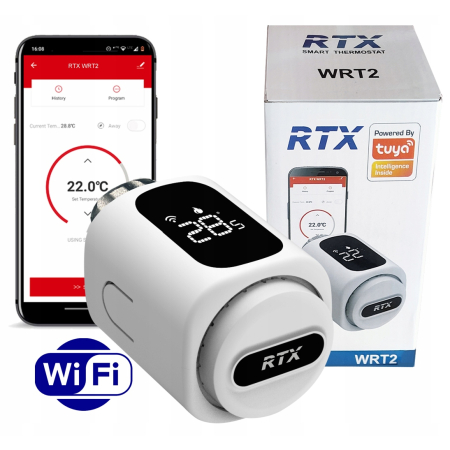 Głowica Termostatyczna RTX Termostat do grzejnika WiFi TUYA Smart