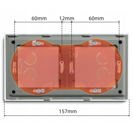 Gniazdko ścienne moduł USB 2x 3A system RTX SH