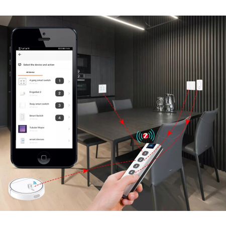 Pilot Przełącznik 12 scen 4 kanałowy ZigBee Tuya