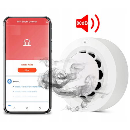 Czujnik Detektor Sensor Fotoelektryczny Dymu ZigBee TUYA Smart