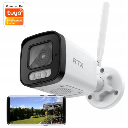 Kamera RTX IP Zewnętrzna 5MPx Tuya 2-kierunkowe Audio Zapis SD do 256GB