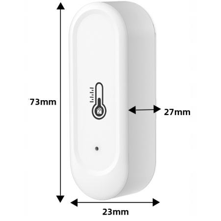 Zewnętrzny Czujnik Sensor Temperatury i Wilgotności RTX Tuya Zigbee Biały