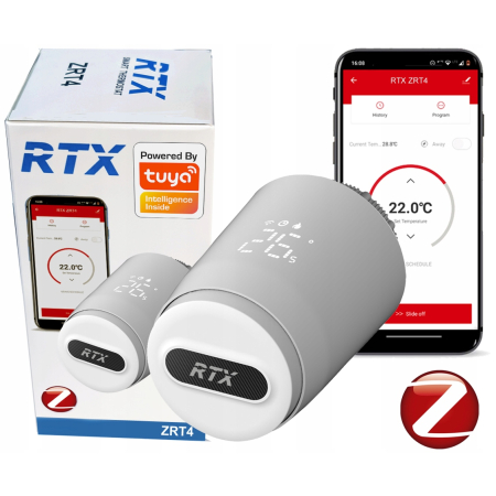 Głowica Termostatyczna RTX ZRT4 Termostat do grzejnika ZigBee TUYA Smart
