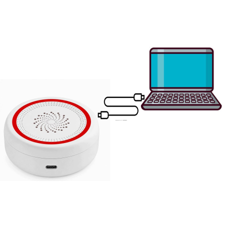 RTX Sygnalizator funkcyjny Syrena WiFi TUYA #Własne komunikaty i melodie