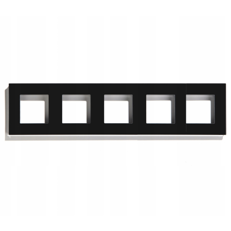 Ramka szklana CZARNA 5-polowa do systemu RTX SH
