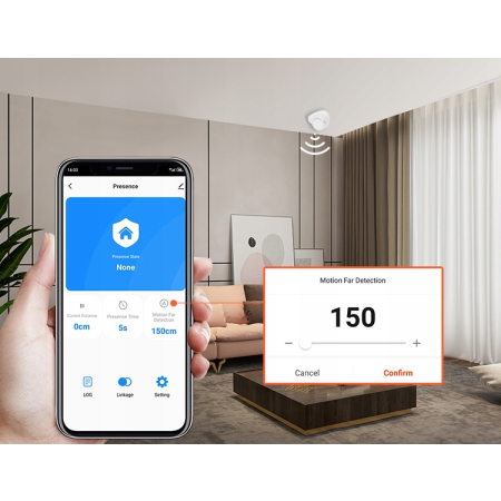 Sufitowy czujnik mikrofalowy sensor obecności ZigBee TUYA Smart 230V