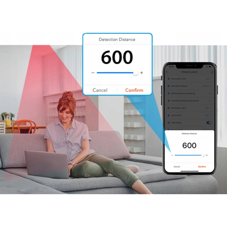 RTX Czujnik mikrofalowy sensor obecności ZigBee TUYA Smart 230V ścienny