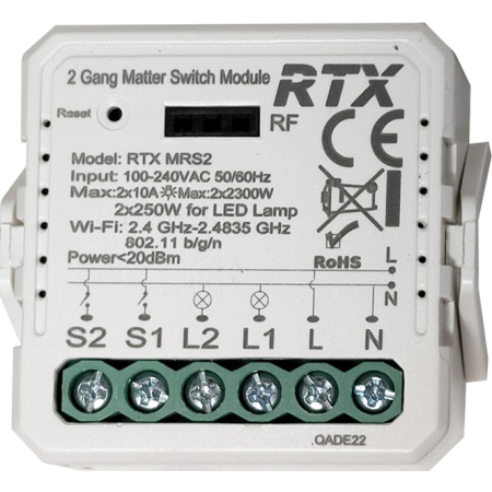 Sterownik Przekaźnik 2 kan. MATTER WiFi HomeKit Google Home Assistant Alexa