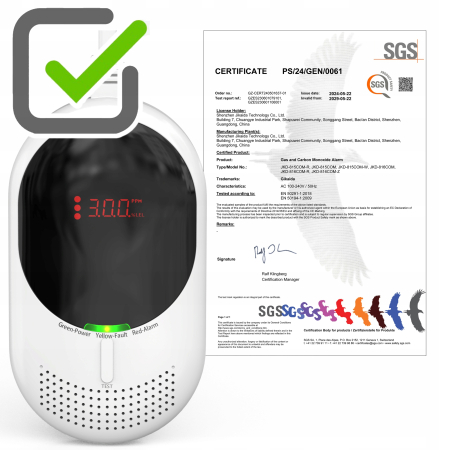 Czujnik Gazu i Czadu 2w1 Detektor Tlenku Węgla CO Metan Butan TUYA WIFI