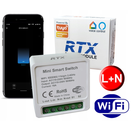 Moduł Przekażnik Światła Sterownik Oświetlenia 1OB. WiFi TUYA Smart RTX Eco