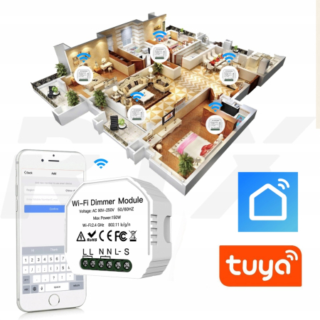 Ściemniacz Regulator Światła TUYA WiFi DOPUSZKOWY