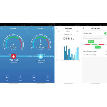 RTX Licznik wody użytkowej sterowany TUYA WiFi #Pomiar Miernik Zawór kulowy