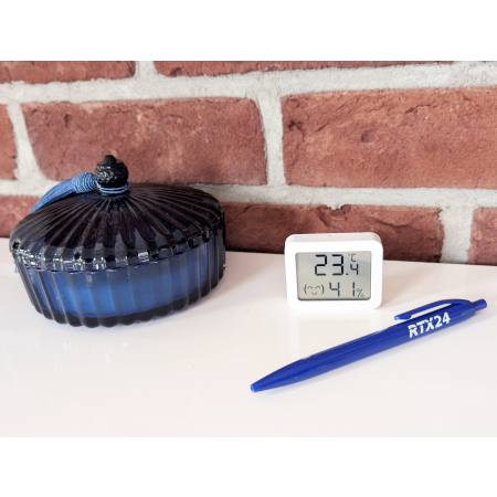 Najmniejszy Czujnik Sensor Temperatury Wilgotności LCD Zigbee Tuya #Export