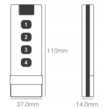 Pilot Przełącznik 12 scen 4 kanałowy ZigBee Tuya