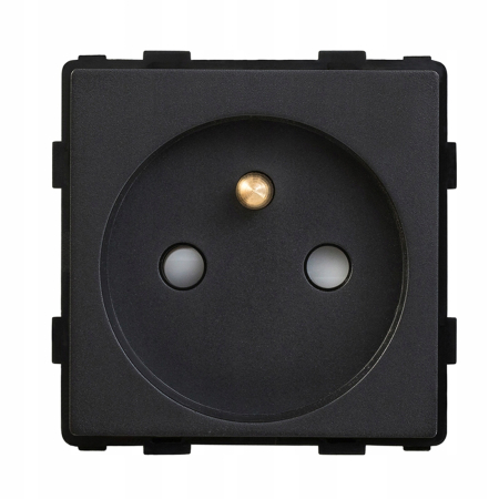 Gniazdko ścienne wkład 230V czarne System RTX SH