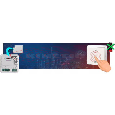 Przycisk kinetyczny 2P Pilot radiowy RF 2,4GHz do modułów RTX #BEZBATERYJNY