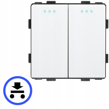 Włącznik światła- przycisk chwilowy 2P mechaniczny wkład biały RTX SH