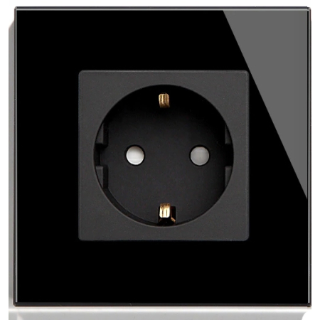 Gniazdko Zigbee Tuya Smart +Ramka Szkło RTX Czarne