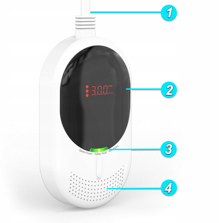 Czujnik Gazu i Czadu 2w1 Detektor Tlenku Węgla CO Metan Butan TUYA WIFI