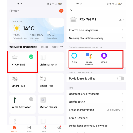 STEROWNIK BRAMY GARAŻOWEJ WIFI TUYA SMART +CZUJNIK