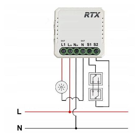 Moduł Przekażnik Światła Sterownik Oświetlenia 1OB. WiFi TUYA Smart RTX Eco