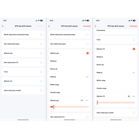 Czujnik Gazu i Czadu 2w1 Detektor Tlenku Węgla CO Metan Butan TUYA WIFI