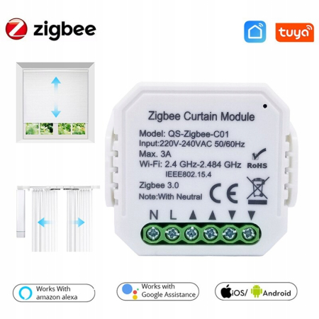 Sterownik Rolet Tuya Zigbee Tuya Dopuszkowy