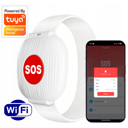 RTX Przycisk bezpieczeństwa alarmowy SOS powiadomienie WiFi TUYA #Zegarek