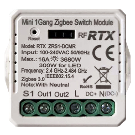 Sterownik Przekażnik BEZNAPIĘCIOWY ZigBee TUYA +RF zasilanie 12V / 230V