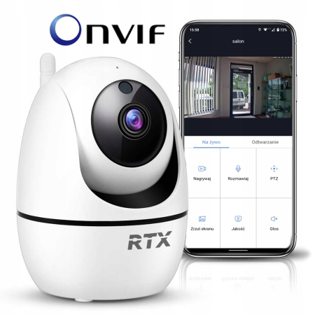 Kamera RTX P2P AUDIO WiFi IR ŚLEDZENIE SD ONVIF