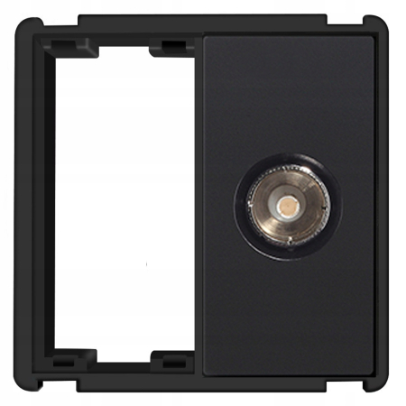 Gniazdko ścienne moduł TV system RTX SH czarne