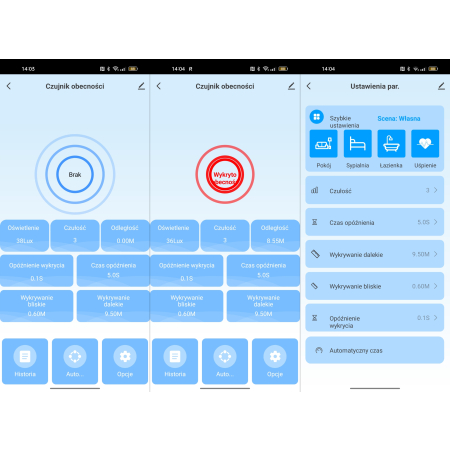 Sufitowy czujnik mikrofalowy sensor obecności ZigBee TUYA Smart 230V