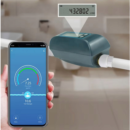 RTX Licznik wody użytkowej sterowany TUYA WiFi #Pomiar Miernik Zawór kulowy