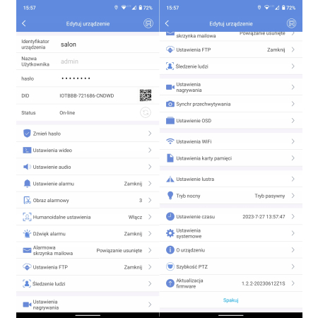 Kamera RTX P2P AUDIO WiFi IR ŚLEDZENIE SD ONVIF