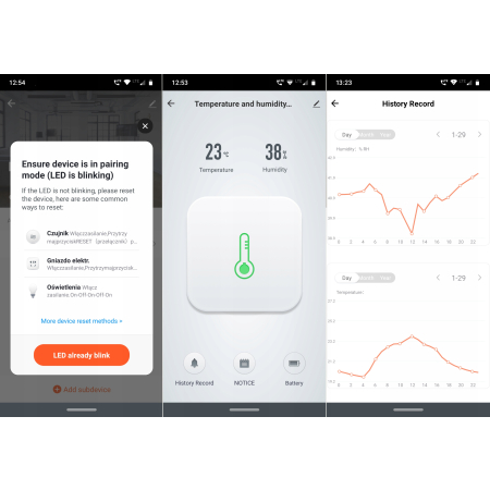 Kompaktowy Czujnik sensor wody zalania ZigBee TUYA