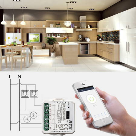RTX Moduł Mini Przekaźnik Sterownik Dopuszkowy 2 kanały WiFi TUYA LN opc RF