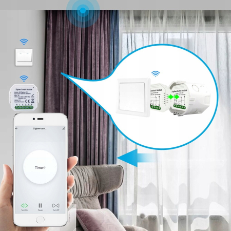 10x Sterownik Rolet TUYA Zigbee Pilot RFR1K GRATIS