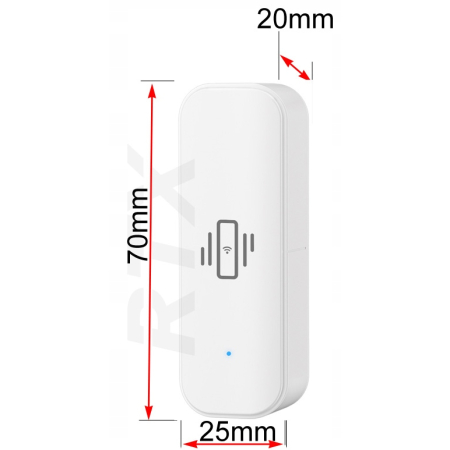 Czujnik Sensor Wibracji Wstrząsu Uderzenia WiFi Tuya RTX Eco