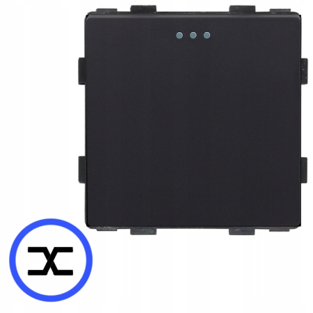 Włącznik światła krzyżowy mechaniczny wkład czarny RTX SH